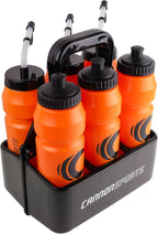 Cannon Sports 1 Liter Sports Water Bottle, BPA-Free, 34oz Capacity, Large Mouth, 2 lids (Straw & Squeeze) with Carrier, Great For Helmet Sports Such As Hockey, Lacrosse, Football, Boxing (Orange)