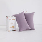BEDSUM 2 Pack Tiny Pillows, 11"x7" Microfiber Mini for Toddler, Travel, Pets - Soft, Machine Washable Small for Neck, Wrist, and Knee Comfort, Lavender