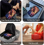 American Flag Electronic Organizer Travel Cable Organizer Bag Portable Pouch Electronic Accessories Carry Case for Cable Cord Charger Phone Earphone Tech Pouch