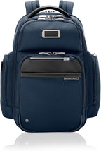 Briggs & Riley Medium Cargo Backpack for Women & Men - Laptop Backpack, For Work & Travel, Lightweight & Durable, Padded Straps, Fits up to 15" Laptop - @work Collection, Navy