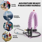 Insulated Water Bottle 64 oz, Triple Wall Vacuum Stainless Steel (Cold for 48 Hrs), Leak Proof & Non-BPA, Half Gallon Water Flask Jug with Paracord Handle & Straw Spout Lids, Lilac