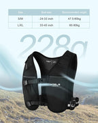 Running Vest with Running Water Bottle,Adjustable Reflective Hydration Vest with Waterproof Phone Holder for Women Men,Lightweight Water Vest for Outdoors