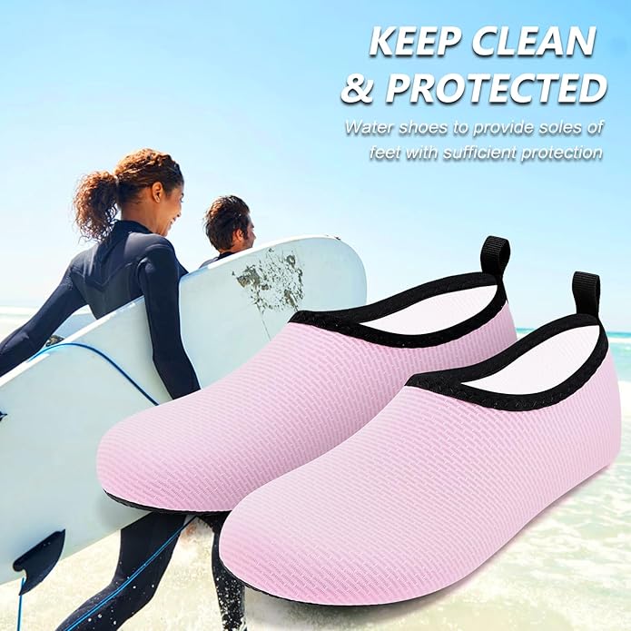 Deevike Water Shoes for Women Men Barefoot Quick-Dry Aqua Socks Slip-on for Beach Swim Surf Yoga Exercise