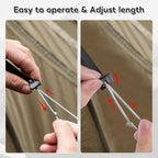 4 Pack Guy Lines-Ultralight Tent Cords with Locking Carabiner Clip, 2mm 100% Nylon Guylines Ropes for Outdoor Camping Tent Tarp,Climbing,Hiking Backpacking (Blue, 4M)