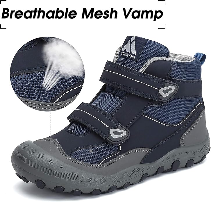 Mishansha Kids Hiking Boots Toddler Girls Boys Hiking Shoes Water-Resistant Anti-Collision Non-Slip Athletic Outdoor Trekking Boots