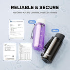 SurviMate Purified Water Bottle for Camping, Hiking, Backpacking and Travel, BPA Free with 5-Stage Intergrated Filter Straw