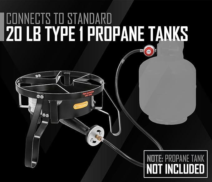 Concord Banjo 16” Single Propane Burner; 200,000BTU 1 Burner Portable Gas Stove