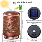 Solar Lantern Lights Outdoor AOSITE Butterfly Solar Lanterns Outdoor Waterproof Metal Solar LED Lights Outside for Backyard, Patio, Yard, Porch, Lawn Camping, Outdoors Decorative,Mothers Day Gifts