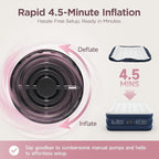 Queen Air Mattress with Built-in Pump & Luxury Quilted Topper (Washable&Detachable), 20" Raised Comfort, 800lb Support, 4.5 Min Fast Inflate, Blow up Mattress for Guest Camping & Home