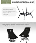 OneTigris Dragonhide Oversized Camping Chair with Pillow Design, Comfortable Widened Seat Folding, 275 lbs Capacity