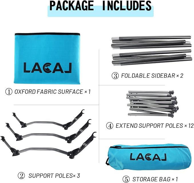 Foldable High/Low 2 Modes Camping Cot, with Extend Legs, Storage Bag, Ultralight & Durable Backpacking Travel Tent Cot, Max Loading Capacity 264lbs, Easy to use for Woman & Man