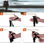Trekking Poles Collapsible Hiking Poles - Trekking Sticks with Quick Lock System Lightweight for Hiking, Camping