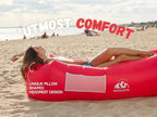 WEKAPO Inflatable Sun Lounger, Air Sofa, Hammock, Portable, Waterproof and Leak-Proof, Ideal for Backyard, Beach, Travel, Camping, Picnics and Music Festivals
