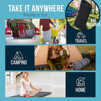 Foamma 3" x 54" x 80" Memory Foam Roll-Up Camping Mattress with Water Resistant Zipper Cover, Foldable and Portable for Camping, RV Bunk, Tent, Guest Bed, Outdoor and Dorm, CertiPUR-US Certified Foam