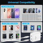 iPhone 17 16 15 Charger Fast Charging, 45W Dual USB C Android Phone Charger Block with 10FT Long Type C Cable Cord for Apple iPhone 17/Pro/Pro Max/17 Air/16 Pro/16 Pro Max/15 Plus/iPad/S26 Ultra/S25