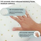 Memory Foam Camping Pillow - Lightweight & Portable Small Travel Pillow for Airplane & Train Travel, Camping, Backpacking, Removable Washable Cover, Easy to Clean, Includes Storage Bag