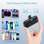 [2 Pack]Small Portable Charger for iPhone14/13,Upgraded 5000mAh PD Fast Charging Power Bank,Mini Portable Phone Charger Compatible with iPhone 14/14 Pro Max/13/13 Pro/12 Pro/11/XR/X/8/7-Black+Black