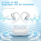 IAMJOY Language Translation Earbuds, 163 Language Translator Earbuds 3-in-1 Two Way AI Earbud Translator in Real Time Online Translator Device with APP Fit iOS ＆ Android for Travel Business Learning