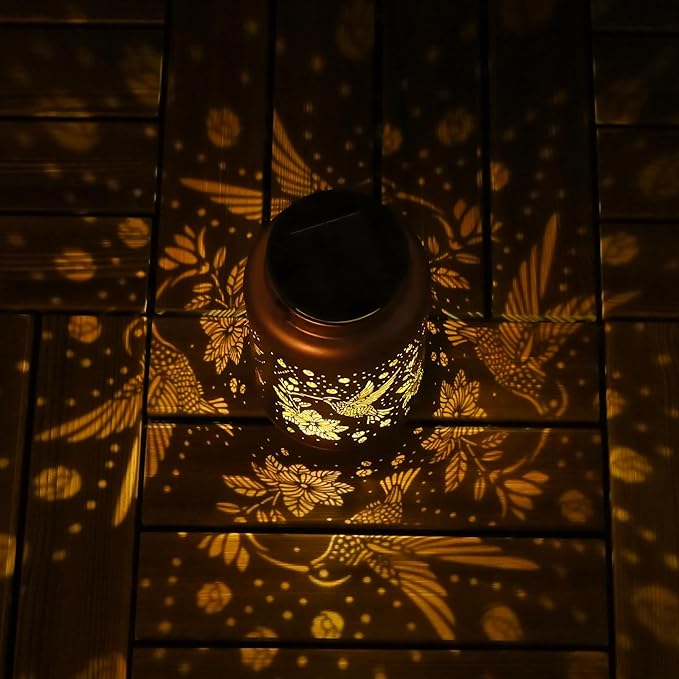 Gifts for Women Men Mom, Hummingbird Solar Lights Outdoor Waterproof, Mothers Day Gifts Decoration Outside for Outdoor, Yard, Lawn, Balcony Garden Decor Solar Lantern