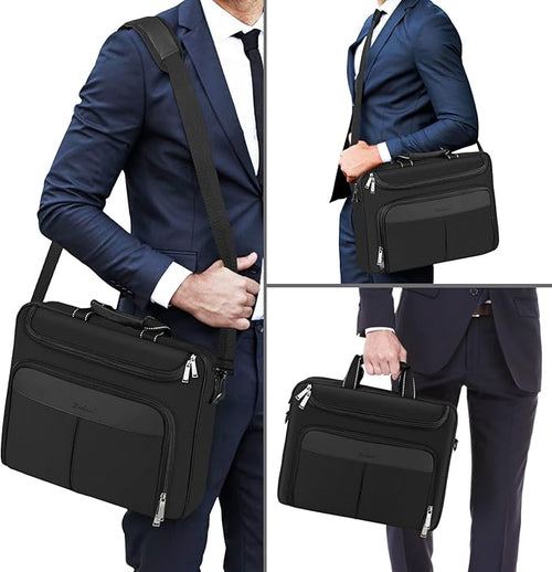 17 inch Waterproof Protective Laptop Messenger Briefcase with Adjustable Shoulder Strap, Men Women Travel/Business Bag Compatible with HP ZBook,ThinkPad,DELL Inspiron