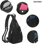 LOVEVOOK Sling Bag for Women Casual Daypack Nylon Crossbody Sling Backpack Travel Shoulder Bag Hiking Daypack