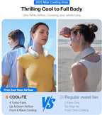 TORRAS COOLiTE Neck Fan, Industry’s Strongest Wind Power, Portable Neck Fan with 14H Battery, 360° Cooling Neck Fan, Lightweight & Foldable Neck Fans for Outdoor, Travel, Gifts for Dad, Women, Ivory
