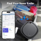 Air Tracker Tags-4 Pack, Bluetooth Tracker Works with Apple Find My APP (iOS Only), Bluetooth Smart Air Tag Keys Finder and Item Locator for Keys, Bags, Luggage, Wallet, Replaceable Battery