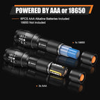 Esgofo LED Flashlights 2 Pack Bright Powerful EDC Handheld Flash Lights, High Lumens Pocket Linterna, 5 Modes, Waterproof, for Gift Survival Emergency Camping