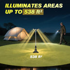 Portable Camping Lights with Stand, 5000LM Rechargeable LED Flashlight, 9 Color Modes, Collapsible Camping Lantern Tent Light with Magnetic Base for Power Outages, Camping & Emergency(Black)