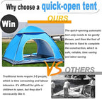 Pop Up Compact Camping Tent, Instant Pop Up Tent with Picnic Mat, Portable Automatic Waterproof Easy Setup Quick-Open Tent, Outdoor Camping Beach Travel