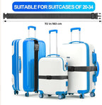 Luggage Straps for Suitcases, Black - Premium Quality Polyester Material, TSA Approved, Adjustable & Versatile, Sturdy Buckle, 4 Pack - Ideal for Travelers