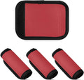 DOMIKING Red Luggage Handle Wrap Soft Luggage Identifiers for Suitcase Tags Markers for Travel Bag Luggage Suitcase Covers Wraps Travel Accessories, 4 Pack
