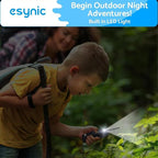 eSynic 4 Pack Professional Walkie Talkies VOX Walky Talky 5KM Long Range 2 Way Radio Rechargeable 16CH Handheld Radio with 4 Headsets for Camping/Hiking/Family/Job Site As Gifts for Kids& Adults