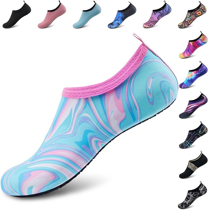 Deevike Water Shoes for Women Men Barefoot Quick-Dry Aqua Socks Slip-on for Beach Swim Surf Yoga Exercise