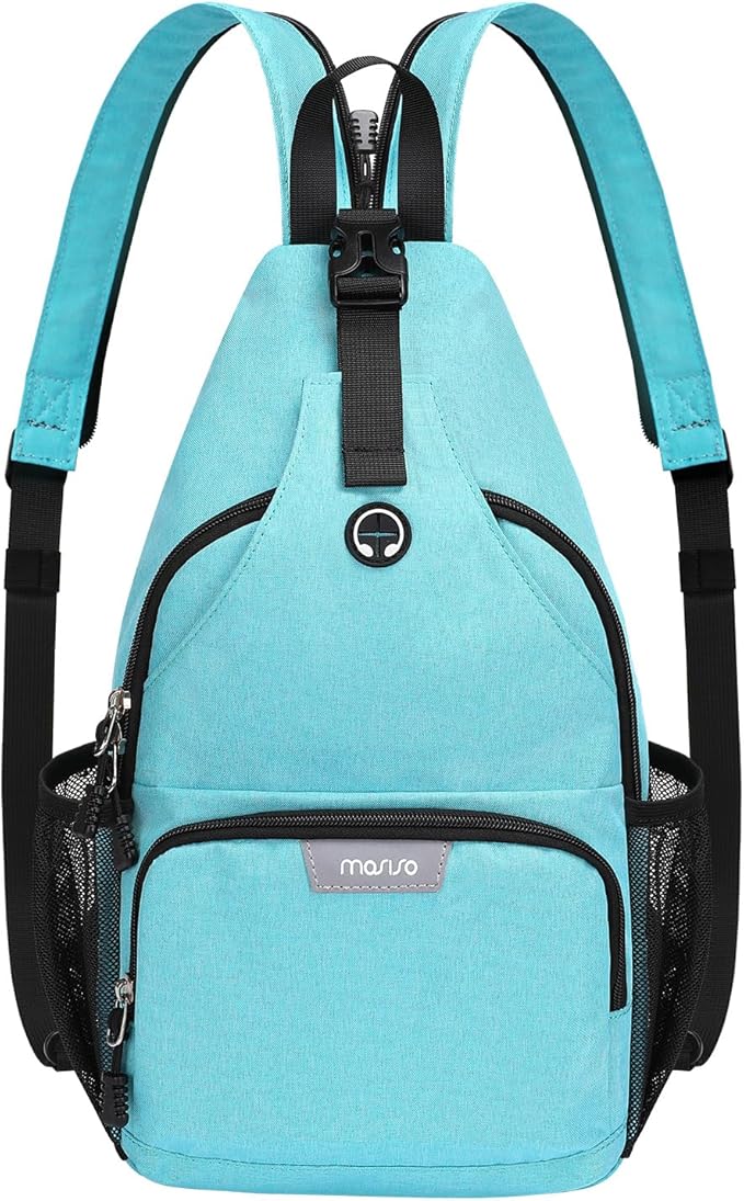MOSISO Sling Backpack Travel Hiking Daypack, Crossbody Convertible Sling Bag with Front Pocket One Shoulder Chest Bag