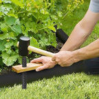 16 Inches Rebar Stakes(16pcs) Heavy Duty Straight Metal Ground Anchors with Chisel Point Ends for Timber,Concrete,Plant Support,Camping Tents,3/8 Inch Thickness Garden Stakes,Black