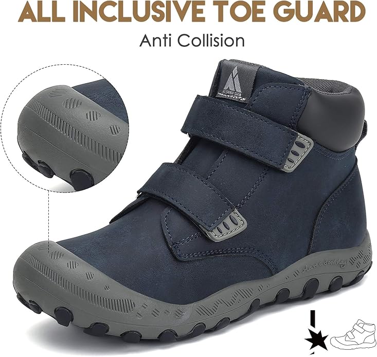 Mishansha Kids Hiking Boots Toddler Girls Boys Hiking Shoes Water-Resistant Anti-Collision Non-Slip Athletic Outdoor Trekking Boots