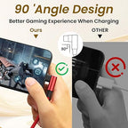 Travel Essentials 90 Degree Charging Cable, 4 in 2 USB A/USB C Multi Charging Cable, Right Angle Universal Phone Charger with IP/Type C/Type C/Micro Port, Compatible with Most Cell Phones and More