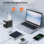 European Travel Plug Adapter, Universal Travel Adapter with PD Fast Charging, 5-Port (1 AC/2 USB-A/2 USB-C) International Power Adapter with Fuse Surge Protection for US EU UK AU - Black