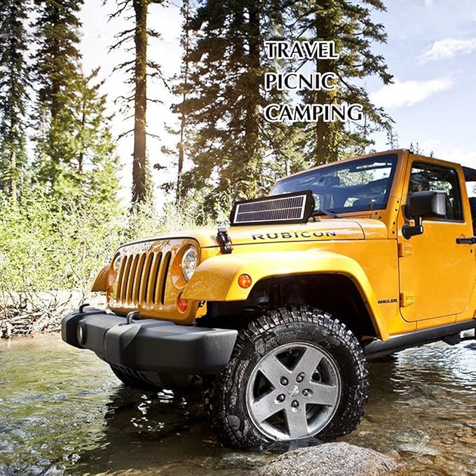 MEGSUN 12 Volt 3W Solar Car Battery Maintainer Trickle Chargers Kits, Portable Waterproof Solar Panel Charging Kit for Car, Boats, RV, Trailer, Camper, Automotive, Motorcycle, Snowmobile. (3W)