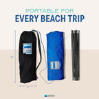 Shibumi Shade Mini®, World's Best Beach Shade with Quiet Canopy, The Original Wind-Powered® Beach Canopy, Provides 75 Sq. Ft. of Shade up to 8ppl, Sets up in 2 Min, Wind Assist Included