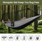 G4Free Camping Hammock with Net and Rain Fly, 2 Person Lightweight Portable Hammock Tent with Tarp for Camping Hiking Backyard Outdoor Backpacking Travel