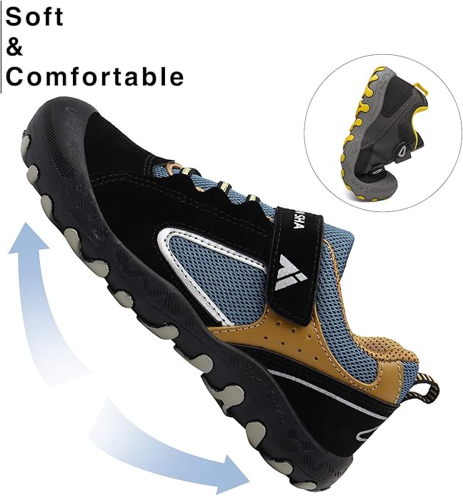 Mishansha Kids Hiking Boots Toddler Girls Boys Hiking Shoes Water-Resistant Anti-Collision Non-Slip Athletic Outdoor Trekking Boots