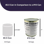 Freeze Dried Canned Powdered Cheddar Cheese Can | Jarred and Packed Long Term Food Storage (25+ years shelf life) Emergency Food Supply | Backpacking & Camping | Easy Prep Survival Food 10 Size Cans