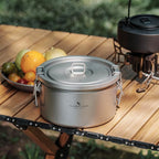 Boundless Voyage Titanium Pot Multifunctional Rice Cooker 2L+0.9L Pot Set Ultralight Outdoor Camping Cookware