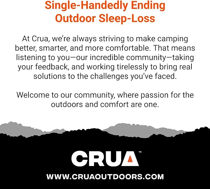 Crua Self Inflating Camping Mattress Sleeping Pad – Camping Air Mattress with Self-Inflating Valve, Quick and Easy Set Up, Ideal for All Weather and Hiking Backpacking