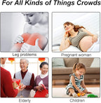 Deer's Life Portable Collapsible Stool with Cushion Pad, Retractable Folding Telescopic Camping Seat for Adults, Small Lightweight Sturdy Adjustable Stools for Travel,Kitchen,Garden,Fishing