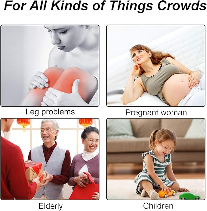 Deer's Life Portable Collapsible Stool with Cushion Pad, Retractable Folding Telescopic Camping Seat for Adults, Small Lightweight Sturdy Adjustable Stools for Travel,Kitchen,Garden,Fishing