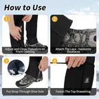 Leg Gaiters 100% Waterproof Adjustable Shoe Snow Boot Guard Gators for Hiking Shoe Cover Hunting Snowshoeing Climbing Walking for Women Men