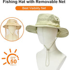 Sun Hats for Men Women Bucket Hat UPF 50+ Boonie Hat Foldable UV Protection Hiking Beach Fishing Summer Safari